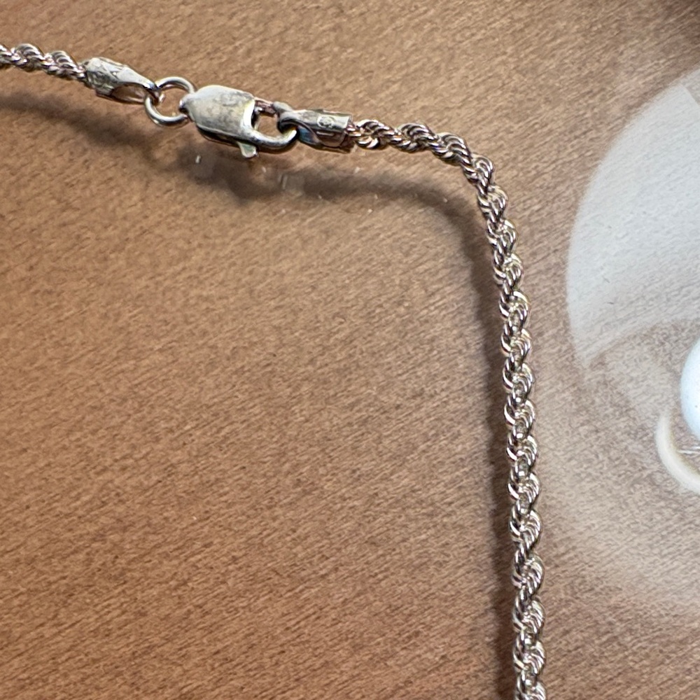 Silver Twisted Chain Necklace - Picture 8 of 8
